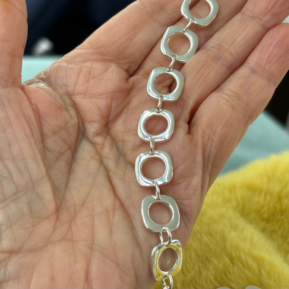 925 STERLING SILVER CHAIN NECKLACE WITH MATCHING BRACELET IN TIFF & CO POUCH - Picture 5 of 8